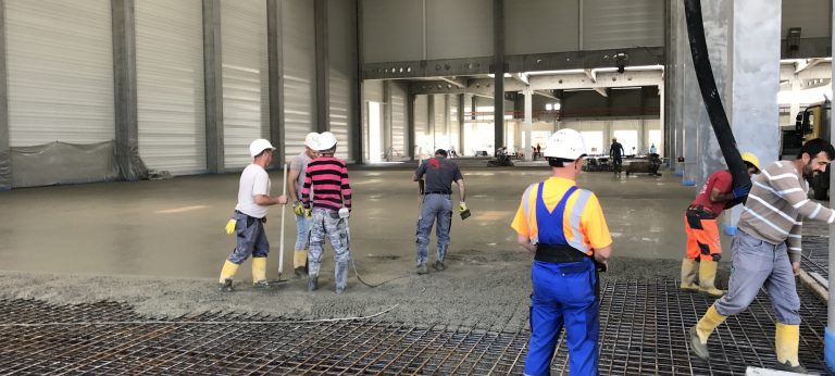 Betoneinbau Industrieboden